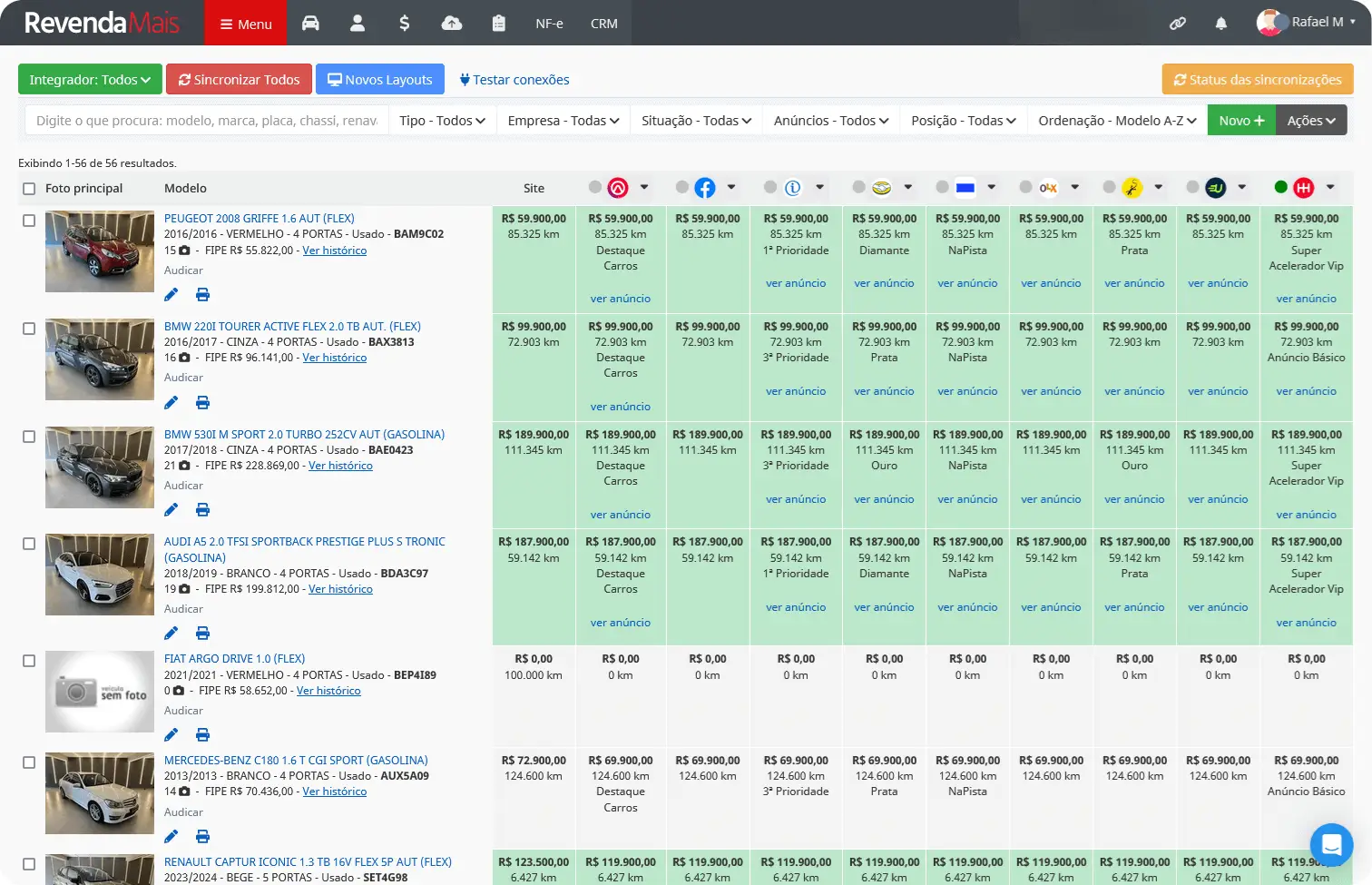 Integrador web para revendas e concessionarias de veiculos