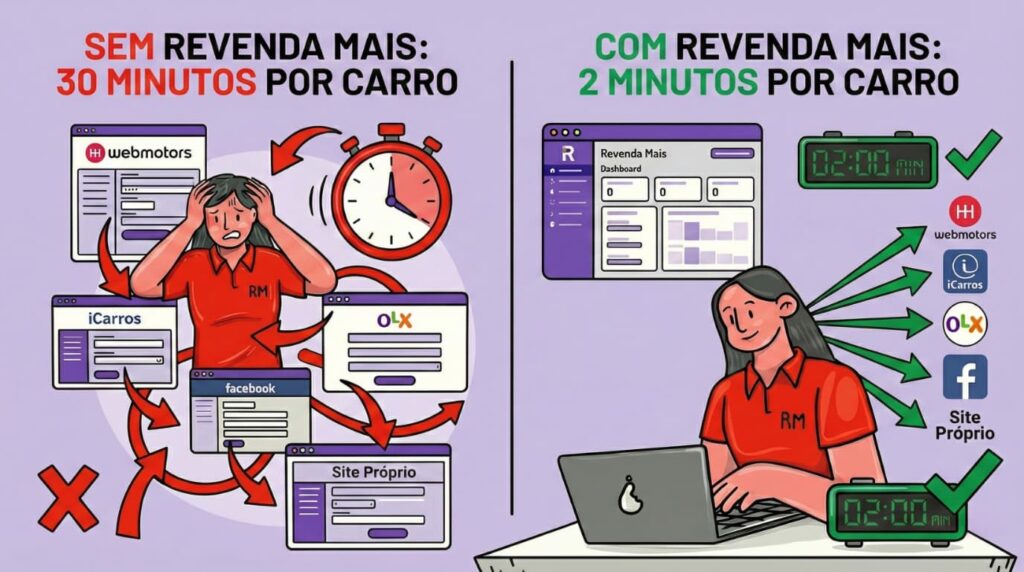Anúncios nos portais com o Integrador do Revenda Mais