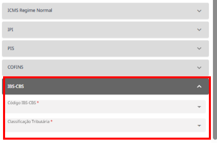 Sistema preparado para emissão de NF-e com IBS e CBS